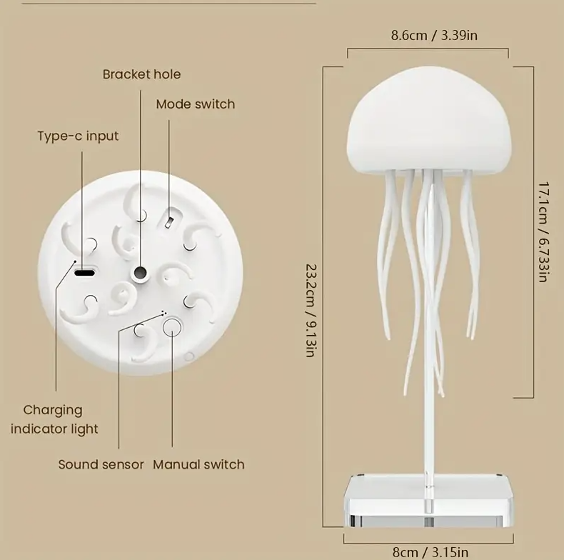 Lampara de Medusa (medidas) - The Home Standard